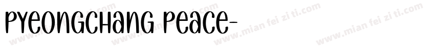 pyeongchang peace字体转换